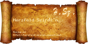 Herzfeld Szirén névjegykártya